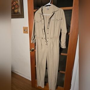 Nok Nok Vintage Khaki Jumpsuit with Button Details